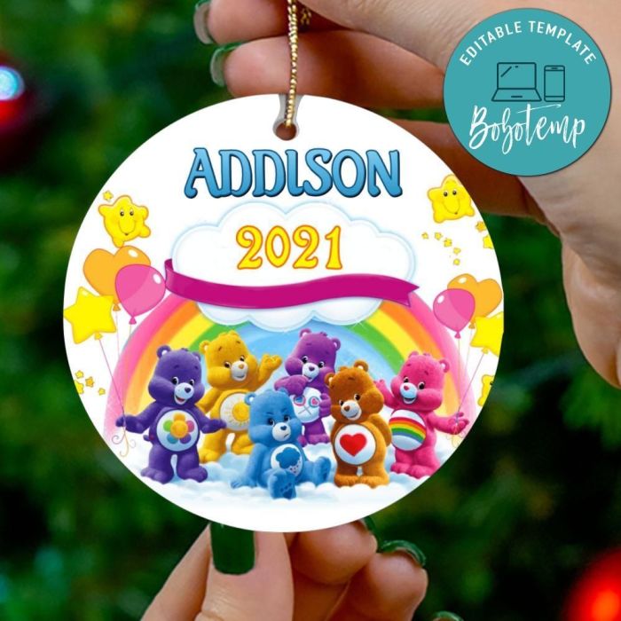 Care bears christmas ornament