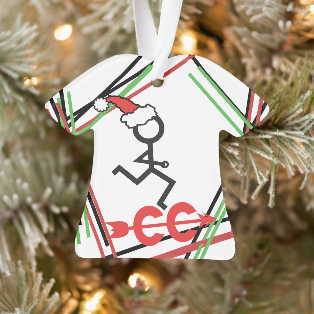 Cross country runner christmas ornament